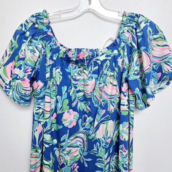 Lilly Pulitzer Blue and Pink Floral Maxi Dress - Picture 4 of 10